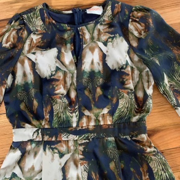 moon floral print romper size s - Picture 2 of 7